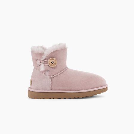 UGG Mini Bailey Button II Pink Boots for Women (UHDW67591)